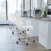 Emma and Oliver Modern Faux Leather Upholstered Mid-Back Home Office Chair with 5 Star Base and Pneumatic Seat Height Adjustment - 4 of 4