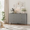 Bedroom Dressing Table with 6 Drawers, 54" Wide Modern Chest of Drawers with Metal Handles, Wooden Storage Cabinet for Bedroom, Living Room, Hallway - 3 of 4