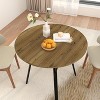 NicBex 31.5" Modern Round Dining Table for 2 Seaters,Kitchen Table with MDF Tabletop and Metal Legs for Kitchen,Light Brown/Bown - 4 of 4