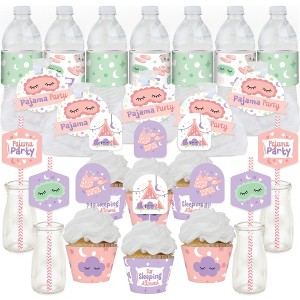 Big Dot of Happiness Pajama Slumber Party - Girls Sleepover Birthday Party Favors and Cupcake Kit - Fabulous Favor Party Pack - 100 Pieces - 1 of 4