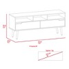 Chic Crate-Bull TV Stand – 52in TV Storage | 3 Open Shelves, 2 Flex Drawers | Dark Walnut - 4 of 4