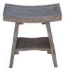 CoastalVogue® Serenity® 18" Teak Wood Shower Bench in Antique Gray Finish - 2 of 4