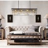 ALOADECOR 12-Light Modern Fringe Crystal Chandelier for Dining Room with Crystal Accents - 3 of 4