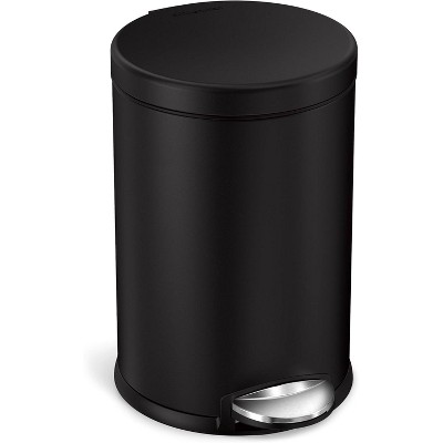 Paaaawaters 4.5 Liter / 1.2 Gallon Round Bathroom Step Trash Can, Brushed Stainless Steel