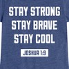 Girls' - Instant Message - Stay Strong Brave Cool Fitted Short Sleeve Graphic T-Shirt - 2 of 4