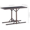 vidaXL Outdoor Dining Table Patio Garden Wicker Table with Glass Top PE Rattan - 4 of 4