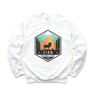 Simply Sage Market Women's Graphic Sweatshirt Zion National Park Badge