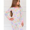 RuffleButts SoftSnooze Big Girls Ruffle Long Sleeve Pajama Set - 3 of 4