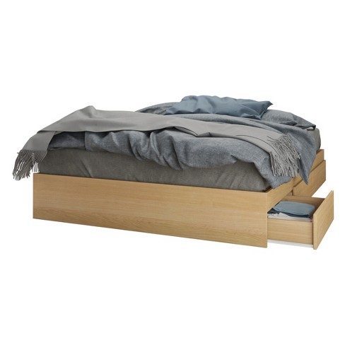 Stockholm 3 Drawer Storage Bed With, Maple Queen Bed Headboard