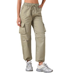 INSPIRE CHIC Women's Y2K Streetwear High Waisted Pockets Casual Long Cargo Pants - 1 of 4