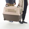 Richell E-Z Mobile Pet Carrier S/M in Brown, Wheeled Pet Carrier/Crate for Easy Travel, for Dogs and Cats - 4 of 4