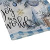 Unique Bargains Christmas Place Mats Flax Light Blue White 11.8"x17.7" 2 Pcs - 4 of 4