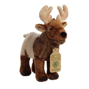 Aurora Medium Elk Eco Nation Eco-Friendly Stuffed Animal Brown 10.5" - 1 of 4