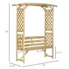Patio Garden Benchen Bench, Outdoor Bench for Vines/Climbing Plants - 3 of 4