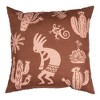 18" Climaweave Throw Pillow – Kokopelli Motif by Manual Woodworkers and Weavers - 2 of 3