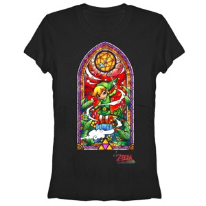Juniors Womens Nintendo Legend of Zelda Wind Waker Window T-Shirt - 1 of 3