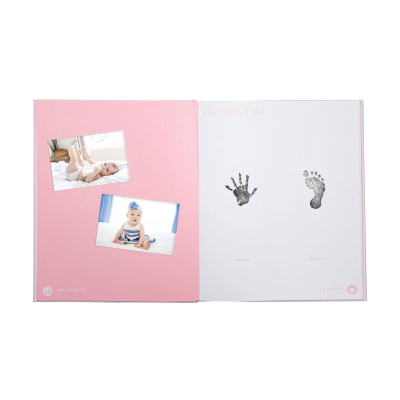 Pearhead Pink Striped Babybook, 3 of 11