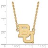 Black Bow Jewelry 14k Yellow Gold Plated Sterling Silver Baylor Bears NCAA Necklace 18 Inch - 3 of 4