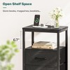 FONTOI Multi-Drawers Dresser with Charging Station, Tall Night Stand Chest of Drawers, Bedside Table Nightstand, Fabric Storage Multi-Choice - 3 of 4