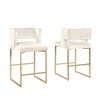 Best Master Furniture,Lynx Black Velvet Bar Stools (Set of 2) - 2 of 3