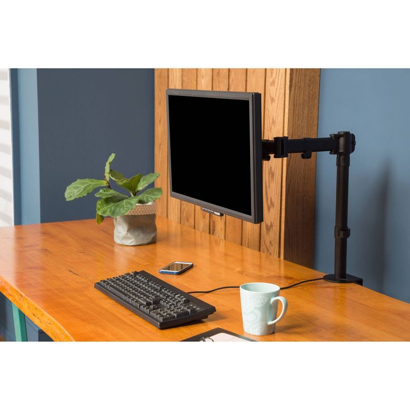 Double Articulated Desk Monitor Mount, Black, 5 of 7