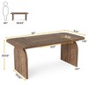 Resenkos Computer Desk, Office Desk, Study Desk,63-Inch Executive Desk, Rectangular Office Computer Desk Workstation,Brown - 3 of 4