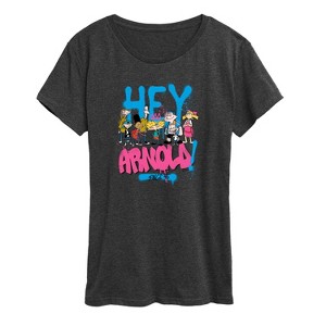 Women's - Hey Arnold! - Arnold Spray Paint 96 Short Sleeve Graphic T-Shirt - 1 of 4