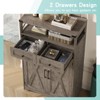 5-Tier Shoe Storage Cabinet with Adjustable Shelves, Wooden Shoe Rack Organizer, Grey - 3 of 4