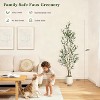 4/5/6/7FT Artificial Olive Tree, Faux Silk Plant with Natural Wood Trunk, Lifelike Fruits, Imitation Ceramic Planter & Green Moss for Home Office - 3 of 4