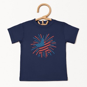 The Juniper Shop Star Flag Firework Toddler Short Sleeve Tee - 1 of 2