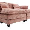 NicBex Chenille Sectional Sofa with 2 Ottomans and Removable Armrests for Living Room,Bedroom,Apartment,Pink - 4 of 4