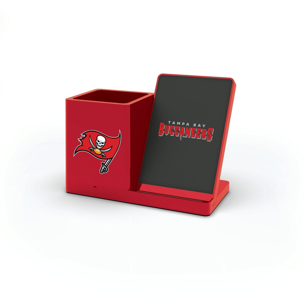 SOAR NFL Wireless Charging Phone Stand and Desktop Organizer- Tampa Bay Buccaneers