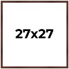 PosterPalooza | Square Classic Modern Brown Picture Frame - UV Acrylic, Foam Board Backing, Hanging Hardware - 2 of 4