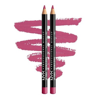 NYX PROFESSIONAL MAKEUP Slim Lip Pencil (836 Bloom) Long-Lasting Creamy Lip Liner | Sharpenable (Pack of 2)
