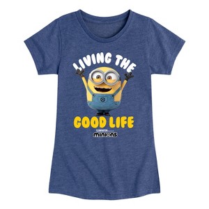 Girls' - Despicable Me Minions - Living The Good Life Fitted Short Sleeve Graphic T-Shirt - 1 of 4