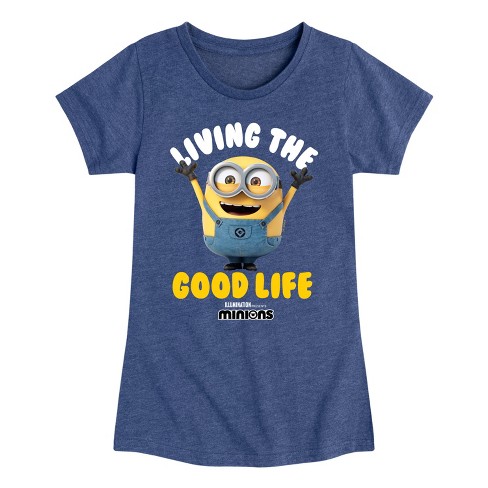 Girls' - Despicable Me Minions - Living The Good Life Fitted Short Sleeve Graphic T-Shirt - image 1 of 4