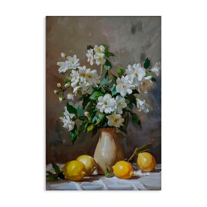 Stupell Industries Floral Lemons Still Life Canvas Art - 1 of 4
