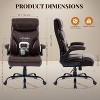 Office Chair with Foot Rest, PU Home Computer Desk Chairs with Ergonomic Back Support, 360¡ãSwivel Free, 500LBS Big and Tall Office Chair - 4 of 4