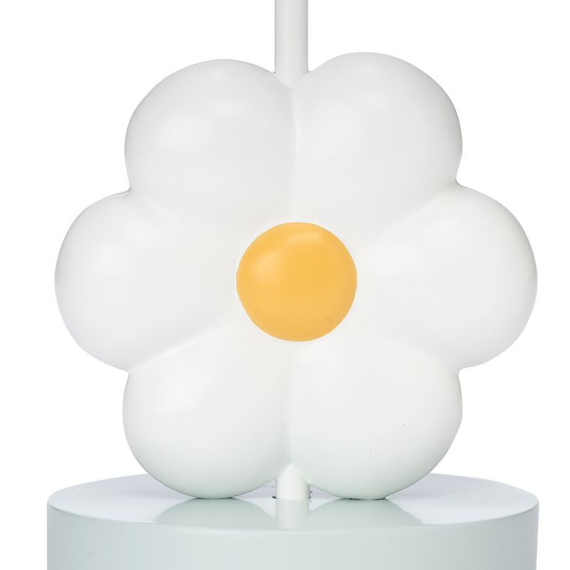 Lambs & Ivy Sweet Daisy White Floral Nursery/Child Lamp with Shade & Bulb, 2 of 8