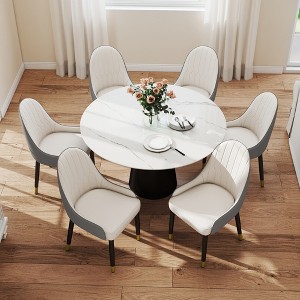 Dining Chairs Set of 6, Backrest Cushions and Black Metal Legs, Suitable for Restaurants, Kitchens, and Bedrooms Dining Room Chairs - 1 of 4