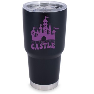 Elanze Designs Just Here For The Castle Magical Fairytale 30 Ounce Stainless Steel Classic Coffee On-The-Go Travel Insulated Tumbler Mug Drinkware - 1 of 4