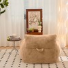 Chic Crate-Faux Fur Bean Bag Recliner – High-Back Bean Bag Sofa with Lumbar Support, Adults & Teens Floor Lounge Chair for Multi-Room, Khaki - 2 of 4