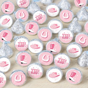 Big Dot of Happiness Rodeo Cowgirl - Pink Western Party Small Round Candy Stickers - Party Favor Labels - 324 Count - 1 of 4