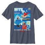 Boy's DC League of Super-Pets Battle Ready Poster T-Shirt