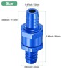 Unique Bargains Aluminum Alloy Durable Non Return One Way Check Valve Blue - 3 of 4