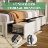 AMERLIFE Bed Frame with Drawers, LED, Bookcase Headboard, Charging, Shelves - 4 of 4