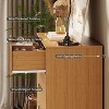 Narrow Vertical 5-Drawer Dresser - Fluted Wave Pattern, Modern Tall Chest & Small Nightstand for Bedroom/Living Room/Entryway - 3 of 4