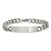 Chisel Stainless Steel Bushed and Polished Curb Link 8" ID Bracelet - 4 of 4