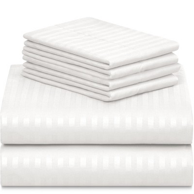 LuxClub Full Size White Bamboo Microfiber Sheet Set