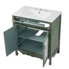 TUYOHW Bathroom Vanity with Rectangle Ceramic Sink, Bathroom Vanity Cabinet with Flip-Out Drawer, Equipped with Antique Handles and Rubber Wood Legs - 2 of 4